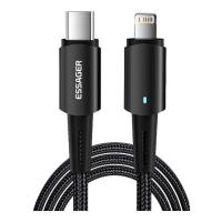 Дата кабель Essager USB-C to Lightning 2.0m 20W black Фото