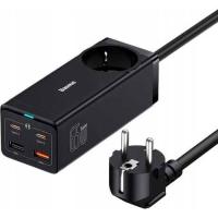 Зарядний пристрій Baseus AC + 2xUSB-C 65W + 2xUSB black Фото