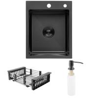 Мойка кухонная Kroner PVD Schwarze-4050HM Фото