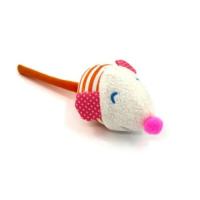 Іграшка для котів Hippie Pet Мишка середня помаранчева 9 см Фото