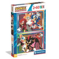 Пазл Clementoni 2 в 1 Sonic, 2 по 60 элементов Фото