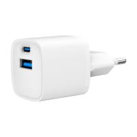 Зарядное устройство Gembird 1xUSB-C PD20W + 1xUSB QC3.0 white Фото