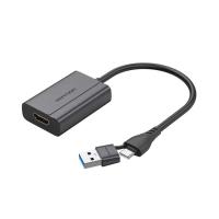 Переходник Vention USB-C + USB-A to HDMI M 0.15m gray Фото