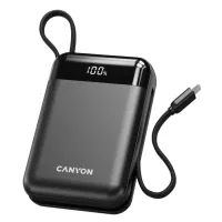 Батарея універсальна Canyon 20000mAh OnPower 204 PD/20W Built-in Lightning Cab Фото