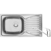 Мойка кухонная Deante Doppio, сталева мийка ZEN_0113 + змішувач BYU_060M Фото