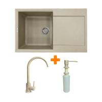 Мийка кухонна Adamant Horizon Сахара + змішувач + дозатор Фото