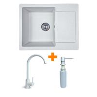 Мийка кухонна Adamant Minimal Old stone + змішувач + дозатор Фото