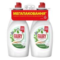 Средство для ручного мытья посуды Fairy Sensitive Чайное дерево и мята 2 х 750 мл Фото