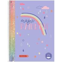 Книга записна Brunnen Коледж-блок А4 Premium Rainbow, лінія 80 аркушів Фото