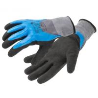 Защитные перчатки Hoegert FILS HT5K764-11 с вспененным нитрилом 3/4 голубые, Фото