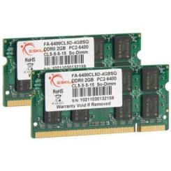 Модуль памяти для ноутбука G.Skill SoDIMM DDR2 4GB (2x2GB) 800 MHz Фото