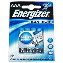 Батарейка Energizer AAA Махімum LR03 * 4 Фото