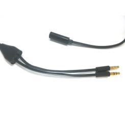 Кабель мультимедийный PowerPlant 3.5mm F to 2x3.5mm M 1.5m Фото 1