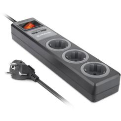 Сетевой удлинитель REAL-EL RS-3 USB CHARGE 1.8m, black Фото 8