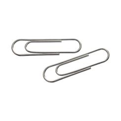 Скрепки канцелярские Axent rounded, nickel-plated, 78 мм, 50 шт. Фото