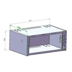 Шкаф настенный CSV 4U, 600*350 антивандальная Фото 3
