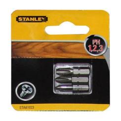 Набор бит Stanley Ph1, Ph2, Ph3, 25мм, 3шт. Фото 1