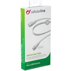 Дата кабель Cellularline USB 2.0 AM to Micro 5P 1.0m white Фото 1