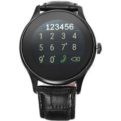 Смарт-часы UWatch K88H Black Leather Strap Фото 4