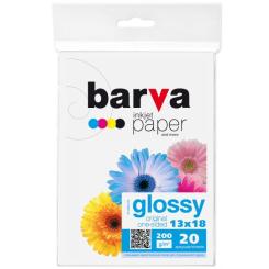 Фотобумага Barva 13x18, 200g/m2, Original Glossy, 20л Фото
