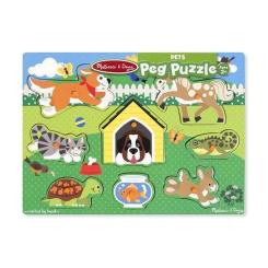 Развивающая игрушка Melissa&Doug Рамка-вкладыш Домашние животные 8 эл Фото