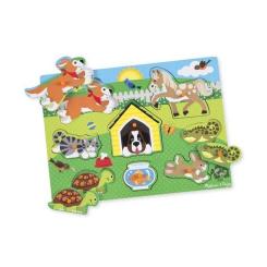 Развивающая игрушка Melissa&Doug Рамка-вкладыш Домашние животные 8 эл Фото 2