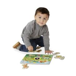 Развивающая игрушка Melissa&Doug Рамка-вкладыш Домашние животные 8 эл Фото 3