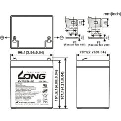 Батарея к ИБП Long 12В 5Ач (WPS5-12) Фото 1