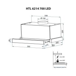 Вытяжка кухонная Minola HTL 6214 I 700 LED Фото 11