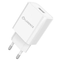 Зарядное устройство Florence 1USB 2A White Фото 1
