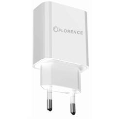 Зарядное устройство Florence 1USB 2A White Фото 2