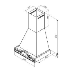 Вытяжка кухонная Pyramida RD 60 (1000) BL Фото 8