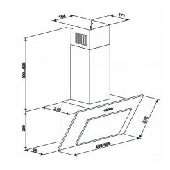 Вытяжка кухонная Eleyus VERTICAL 700 50 BG Фото 11