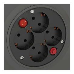 Сетевой удлинитель EMOS катушка 4 роз., 25 м Фото 4