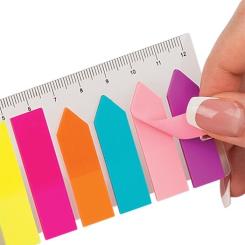 Стикер-закладка Buromax Plastic bookmarks 45x12mm, 8*25шт, neon Фото 2