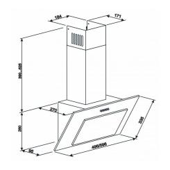 Вытяжка кухонная Eleyus VERTICAL 1000 50 BL Фото 11