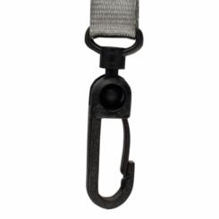 Шнурок для бейджа Buromax 460х10 мм Black, карабин Фото 1