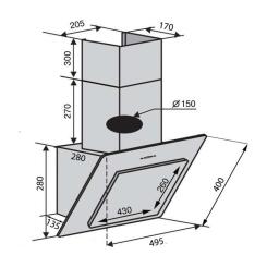 Вытяжка кухонная Ventolux TIVOLI 50 BK (700) PB Фото 5