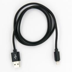 Дата кабель Dengos USB 2.0 AM to Lightning 1.0m black Фото