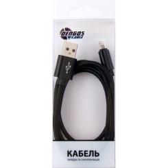 Дата кабель Dengos USB 2.0 AM to Lightning 1.0m black Фото 2