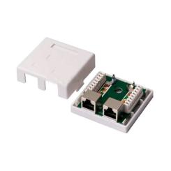 Компьютерная розетка Kingda RJ45 x2 STP 5e Фото 1