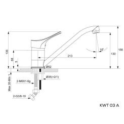 Смеситель Kernau KWT 03A BLACK METALLIC Фото 1