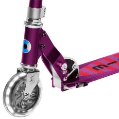 Самокат Micro Sprite Purple stripe LED Фото 2