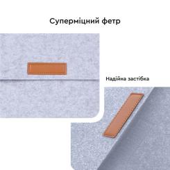 Чехол для ноутбука AirOn 13,3" Premium Grey Фото 6