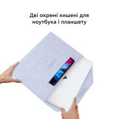 Чехол для ноутбука AirOn 13,3" Premium Grey Фото 7