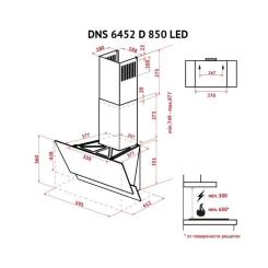 Вытяжка кухонная Perfelli DNS 6452 D 850 GR LED Фото 11