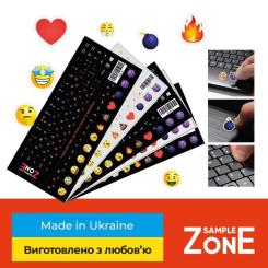 Наклейка на клавиатуру SampleZone прозора, помаранчевий Фото 1