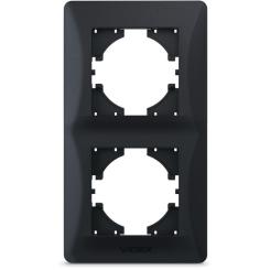 Рамка Videx BINERA черный графит 2 поста Фото