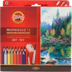 Карандаши цветные Koh-i-Noor Mondeluz акварельные 72 цвета Фото