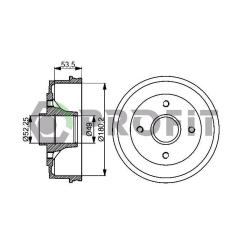 Тормозной барабан Profit 5020-0075 Фото